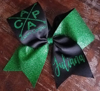Tick Tock Cheer Bow/Softball Bow/Dance Bow with Name