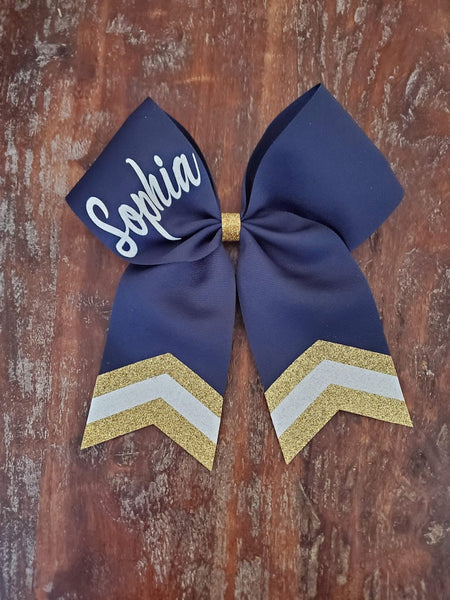 Two-Tone Bow with Custom Text and Names